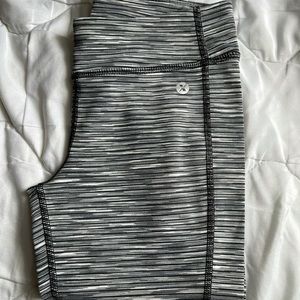 Girls Grey & Black Athletic Leggings